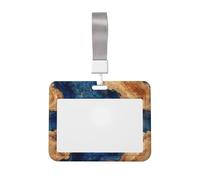 Woshuwo Porte-badge coulissant en plastique rigide avec texture époxy et saphir pour infirmières et bureau