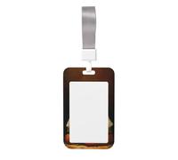 Woshuwo Porte-badge coulissant en plastique rigide avec trois fantômes et citrouilles mignons pour infirmières et bureau