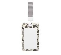 Woshuwo Porte-badge coulissant en plastique rigide de forme ondulée pour infirmières et bureau - Gris et marron