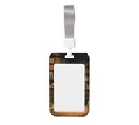 Woshuwo Porte-badge coulissant en plastique rigide portant des lunettes de lecture dans la bibliothèque pour infirmières ou bureau