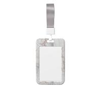 Woshuwo Porte-badge coulissant en plastique rigide pour badge d'identification ou de travail Gris
