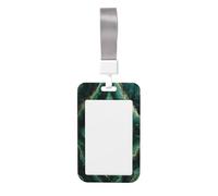 Woshuwo Porte-badge coulissant en plastique rigide pour carte de travail pour infirmières et bureau Vert jade foncé