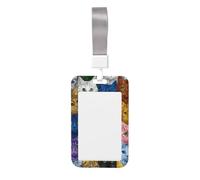 Woshuwo Porte-badge coulissant en plastique rigide pour cartes de travail, porte-nom pour infirmières, bureau
