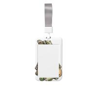 Woshuwo Porte-badge coulissant en plastique rigide style patchwork camouflage vert pour infirmières et bureau