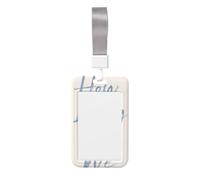 Woshuwo Porte-badge coulissant minimaliste en plastique rigide avec inscription « How Lucky are We » - Pour infirmières et bureaux