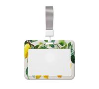 Woshuwo Porte-badge coulissant peint à la main en plastique rigide pour cartes de travail pour infirmières et bureau