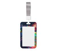 Woshuwo Porte-badge coulissant Pop Art en plastique rigide pour cartes de travail pour infirmières et bureau