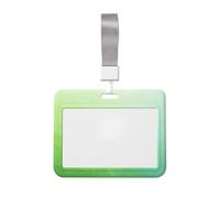Woshuwo Porte-badge coulissant vert forêt en plastique rigide pour cartes de travail pour infirmières et bureau