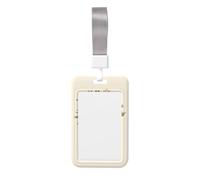 Woshuwo Porte-badge coulissant vintage en forme de houx dans une botte de Noël en plastique rigide pour cartes de travail, porte-nom pour infirmières, bureau