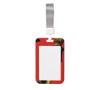 Woshuwo Porte-badge coulissant vintage en plastique rigide avec mains de sorcière tenant un balai, protection pour infirmières et bureau