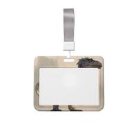 Woshuwo Porte-badge coulissant vintage en plastique rigide pour cartes de travail pour infirmières et bureau