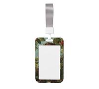 Woshuwo Porte-badge de Noël coulissant en plastique rigide pour cartes de travail pour infirmières et bureau Marron foncé