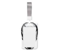 Woshuwo Porte-badge en plastique rigide argenté avec motif tête de mort humaine pour infirmières et bureau