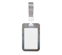 Woshuwo Porte-badge en plastique rigide avec chapeau de sorcière fantôme mignon sur balançoire tenant une citrouille pour infirmières et bureau