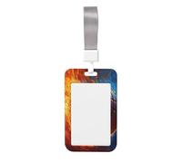 Woshuwo Porte-badge en plastique rigide avec inscription « Basketball in Fire » - Pour infirmières, bureau