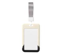 Woshuwo Porte-badge en plastique rigide avec inscription « Caniche » - Style vintage - Noir