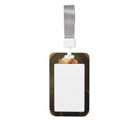 Woshuwo Porte-badge en plastique rigide avec inscription « Golden Retriever » portant un smoking humoristique pour infirmières et bureau