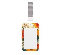 Woshuwo Porte-badge en plastique rigide avec inscription « Hand in A Peace » - Motif fleurs - Pour infirmières et bureaux