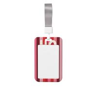 Woshuwo Porte-badge en plastique rigide avec inscription « Ho » sur rayures verticales coulissantes pour infirmières et bureau