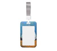 Woshuwo Porte-badge en plastique rigide avec inscription « Two Ghosts Sitting Campfire Torréfaction » - Pour infirmières et bureaux