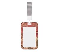 Woshuwo Porte-badge en plastique rigide avec motif aigle volant au-dessus de la montagne pour infirmières et bureau