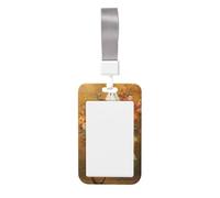 Woshuwo Porte-badge en plastique rigide avec motif chat noir vintage fantôme chevauchant un vélo pour infirmières et bureau