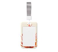 Woshuwo Porte-badge en plastique rigide avec motif flammes de dessin animé pour infirmières et bureau