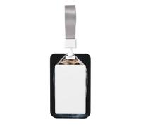 Woshuwo Porte-badge en plastique rigide avec motif ours marchant lentement vers vous, pour infirmières, bureau