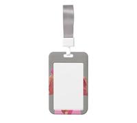 Woshuwo Porte-badge en plastique rigide avec motif teckel tenant un cornet de crème glacée pour infirmières ou bureau