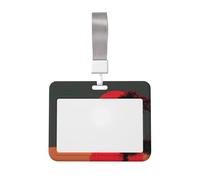 Woshuwo Porte-badge en plastique rigide avec silhouette de vieil arbre et lune rouge pour infirmières et bureau