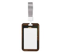 Woshuwo Porte-badge humoristique en plastique rigide avec motif golden retriever portant un smoking pour infirmières et bureau