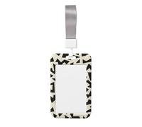 Woshuwo Porte-badge minimaliste fragmenté en plastique rigide pour carte de travail, porte-nom pour infirmières, bureau