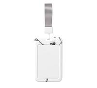 Woshuwo Porte-badge simple en plastique rigide noir et blanc avec squelette dansant pour infirmières et bureau