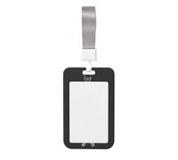 Woshuwo Porte-badge simple minimaliste en plastique rigide avec illustration squelette coulissante pour infirmières et bureau