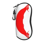 Woshuwo Rapa Nui Étui à lunettes portable Motif drapeau