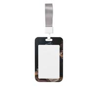 Woshuwo Raven On Top of Open Book Porte-badge coulissant en plastique rigide pour cartes de travail pour infirmières et bureau