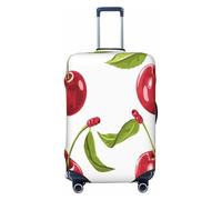 Woshuwo Red Cherries Housse de protection élastique pour valise, résistante à la poussière et aux rayures pour valises de 55,9 à 61 cm