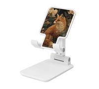 Woshuwo Red Fox Support pliable pour téléphone portable à angle réglable Compatible avec tous les smartphones Blanc