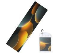 Woshuwo Serviettes de refroidissement abstraites pour le cou et le visage - Trois grandes formes douces et lumineuses - 101,6 x 30,5 cm - Serviette de glace douce et respirante pour le sport, le yoga