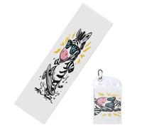 Woshuwo Serviettes de refroidissement pour le cou et le visage Motif zèbre mignon de dessin animé 101,6 x 30,5 cm Serviette de glace douce et respirante pour le sport, le yoga, le golf, la salle de