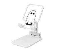 Woshuwo Simple Doodle Of The Ghost Support pliable pour téléphone portable à angle réglable en hauteur Compatible avec tous les smartphones Blanc