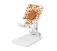 Woshuwo Support de téléphone portable pliable en forme de fleur de chrysanthème - Angle réglable en hauteur - Compatible avec tous les smartphones - Blanc