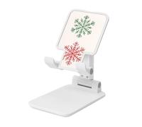 Woshuwo Support de téléphone portable pliable vintage vert rouge flocon de neige simple angle réglable hauteur bureau portable support de téléphone portable compatible avec tous les smartphones style