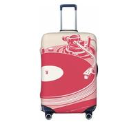 Woshuwo Surreal Retro Record Housse de protection élastique pour valises 55,9 à 61 cm Rose
