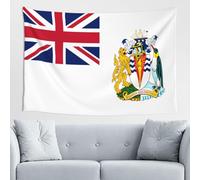 Woshuwo Tapisserie murale avec drapeau du territoire antarctique britannique pour chambre à coucher, salon, dortoir, tapisserie esthétique moderne pour fêtes 152,4 x 101,6 cm