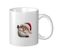 Woshuwo Tasse à café élégante en céramique Motif Père Noël est un coup d'œil pour la maison et le bureau 325 ml