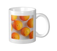 Woshuwo Tasse à café élégante en céramique orange fraîche et vibrante pour la maison et le bureau 325 ml