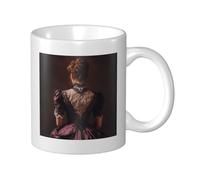 Woshuwo Tasse à café élégante en forme de femme victorienne en robe royale pour la maison et le bureau 325 ml