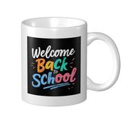Woshuwo Tasse en céramique « Welcome Back to School », tasse à café élégante pour la maison et le bureau, 325 ml
