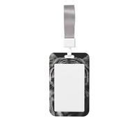 Woshuwo Tiger Porte-badge coulissant en plastique rigide noir et blanc pour cartes de travail pour infirmières et bureau